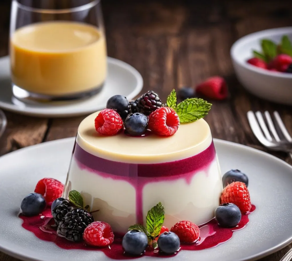 Berry panna cotta